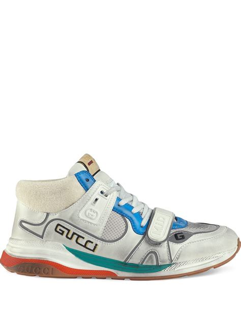 classic gucci white high top sneakers|gucci ultrapace sneakers.